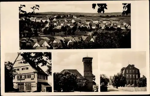 Ak Stetten Kernen im Remstal Württemberg, Gesamtansicht, Gasthof, Turm