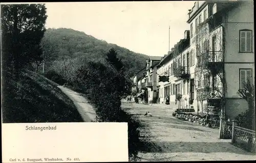 Ak Schlangenbad im Taunus Hessen, Straßenpartie