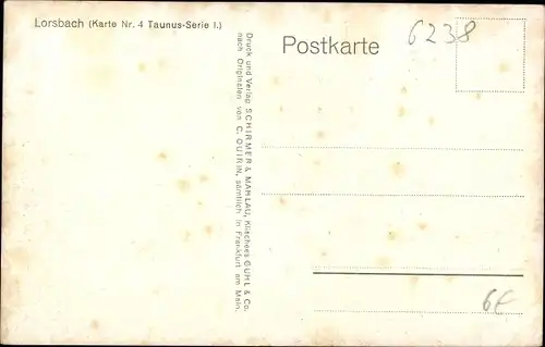 Künstler Ak Lorsbach Hofheim am Taunus Hessen, Teilansicht