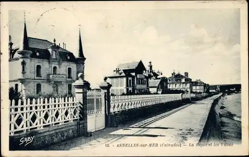 Ak Asnelles sur Mer Calvados, La Digue, Les Villas