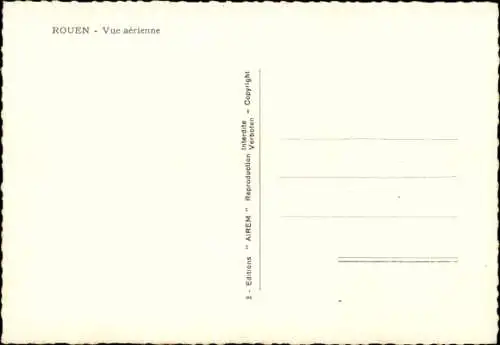 Ak Rouen Seine Maritime, Vue aerienne