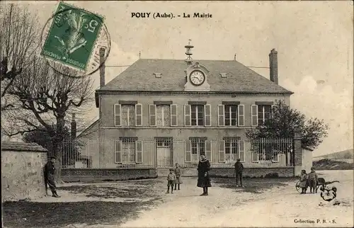 Ak Pouy Aube, La Mairie