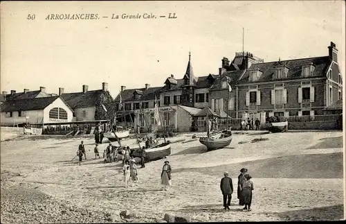 Ak Arromanches Calvados, La Grande Cale