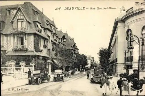 Ak Deauville Calvados, Rue Gontaut Biron