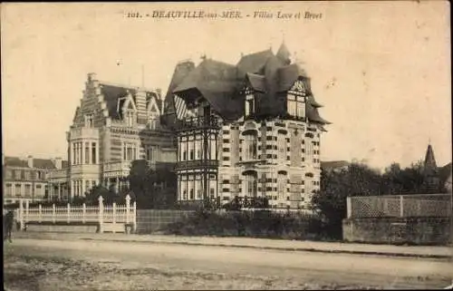 Ak Deauville sur Mer Calvados, Villas Love et Broet