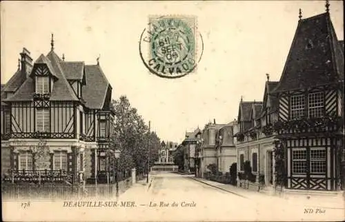 Ak Deauville sur Mer Calvados, La Rue du Cercle