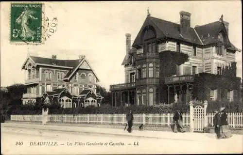 Ak Deauville Calvados, Les Villas Gardenia et Camelia