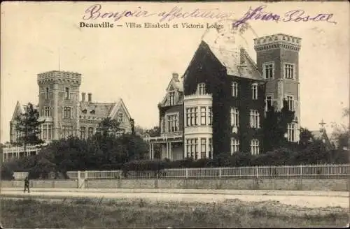 Ak Deauville Calvados, Villas Elisabeth et Victoria Lodge