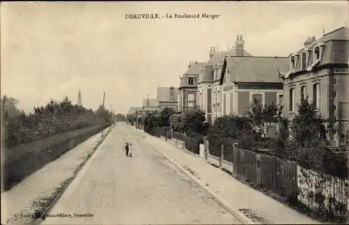 Ak Deauville Calvados, Le Boulevard Mauger