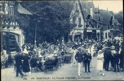 Ak Deauville Plage Fleurie Calvados, La Potiniere