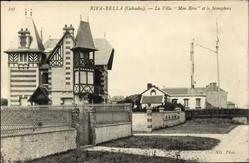 Ak Riva Bella Calvados, La Villa Mon Reve et le Semaphore