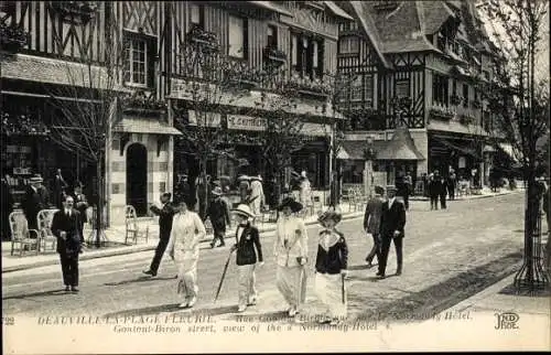 Ak Deauville Calvados, Rue Gonteul Biron, Normandy Hotel