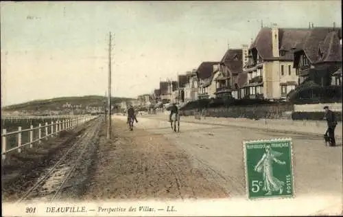 Ak Deauville Calvados, Perspective des Villas