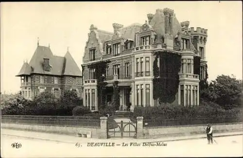 Ak Deauville sur Mer Calvados, Les Villas Dolfus Molus