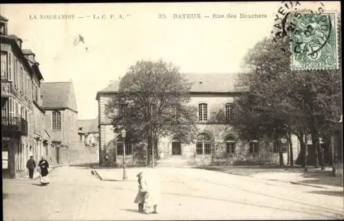 Ak Bayeux Calvados, Rue des Bouchers