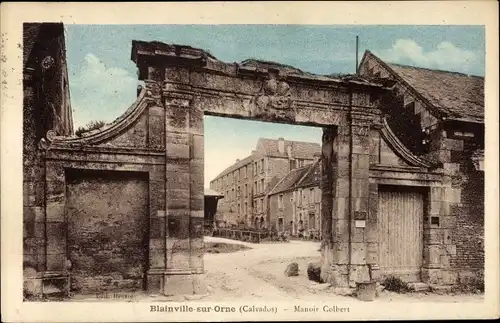 Ak Blainville sur Orne Calvados, Manoir Colbert