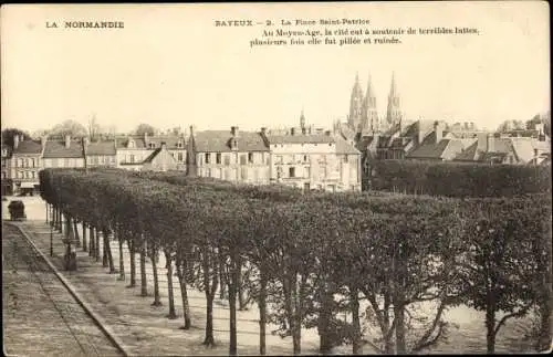 Ak Bayeux Calvados, La Place Saint Patrice