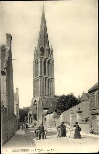 Ak Bernieres sur Mer Calvados, L'Eglise