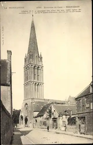Ak Bernieres sur Mer Calvados, Eglise