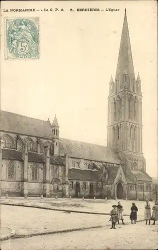Ak Bernieres sur Mer Calvados, Eglise