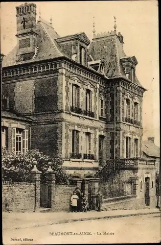 Ak Beaumont en Auge Calvados, La Mairie