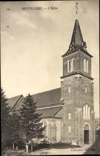 Ak Beauvilliers ? Beuvillers Calvados, L'Eglise