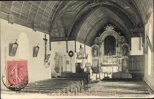Ak Le Pré d'Auge Calvados, Interieur de l'Eglise