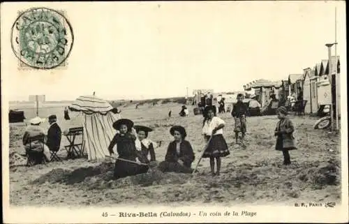 Ak Riva Bella Calvados, Un coin de la Plage