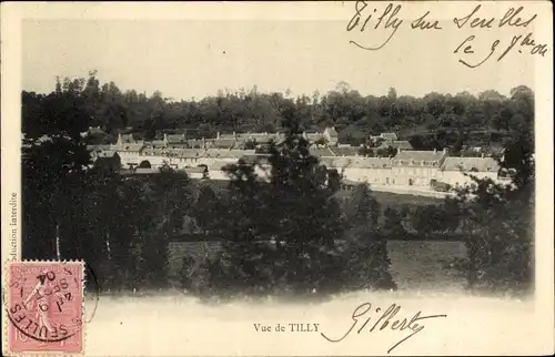 Ak Tilly sur Seulles Calvados, Une vue, Blick auf den Ort