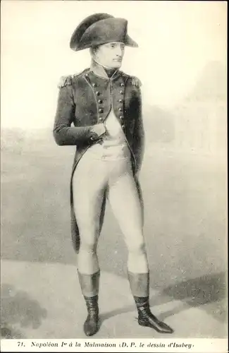 Künstler Ak Isabey, Napoleon 1er a la Malmaison, Napoleon Bonaparte, Portrait