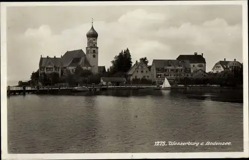 Ak Wasserburg am Bodensee Schwaben, Panoranma