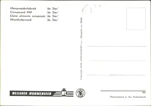 Ak Wormerveer Nordholland Niederlande, Mengvoederfabriek