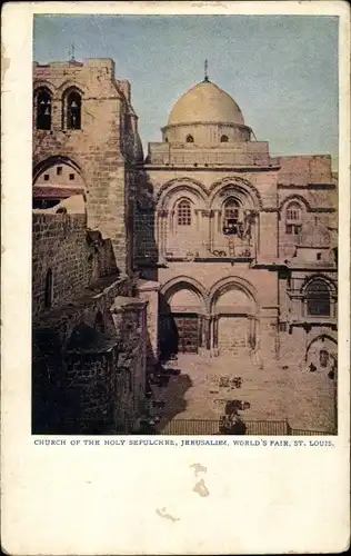 Ak Jerusalem Israel, Church of the Holy Sepulchre, World's Fair St. Louis