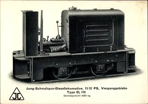 Ak Deutsche Eisenbahn, Diesellok, Jung Schmalspur Diesellokomotive, Type EL 110, Arn. Jung