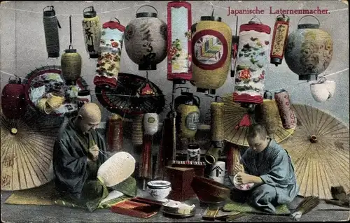 Ak Japanische Laternenmacher, Reklame, Medol, William Pearson, Hamburg