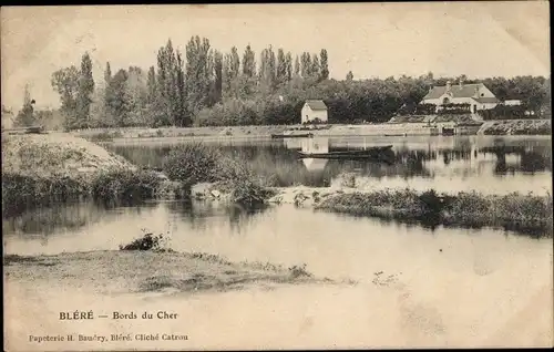 Ak Bléré Indre et Loire, Bords du Cher