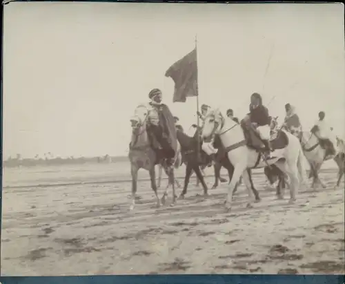 Foto um 1900, Arabische Reiter, Pferde