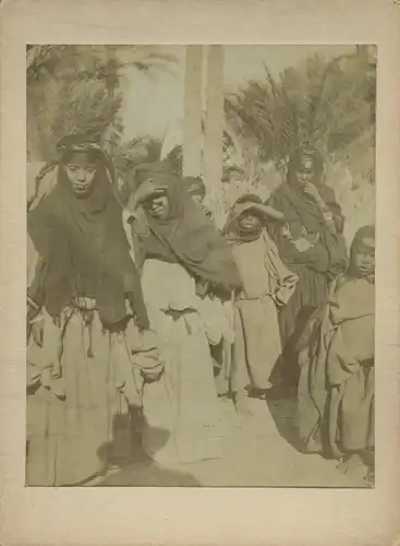 Foto um 1900, Arabische Frauen, Mädchen, Gruppenbild