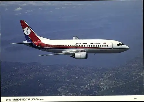 Ak Passagierflugzeug, Britische Fluggesellschaft, Dan Air London, Boeing 737 300