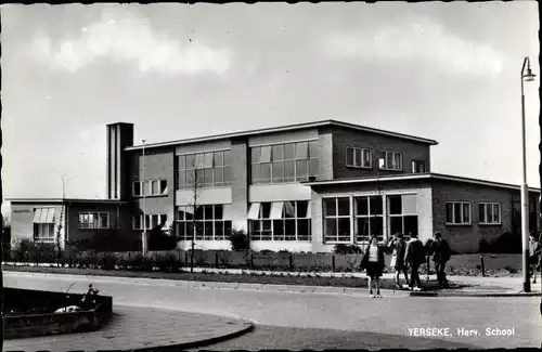 Ak Ierseke Yerseke Reimerswaal Zeeland, Herv. School