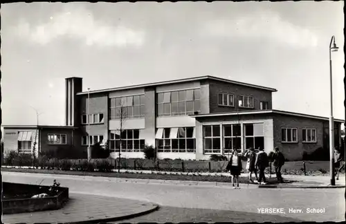 Ak Ierseke Yerseke Reimerswaal Zeeland, Herv. School