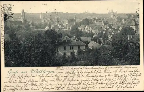 Ak Waiblingen in Württemberg, Teilansicht