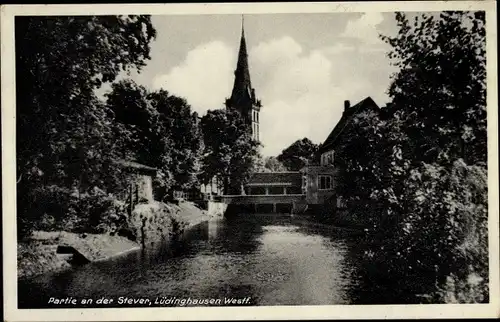 Ak Lüdinghausen Münsterland, Partie an der Stever