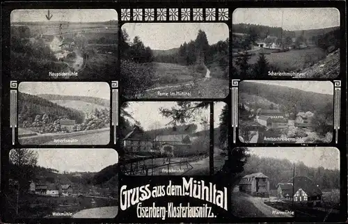 Ak Bad Klosterlausnitz, Eisenberg, Mühltal, Naupoldsmühle, Walkmühle, Froschmühle, Pfarrmühle