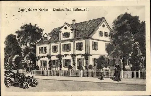 Ak Jagstfeld Bad Friedrichshall Landkreis Heilbronn, Kindersolbad Bethesda II, Straßenseite