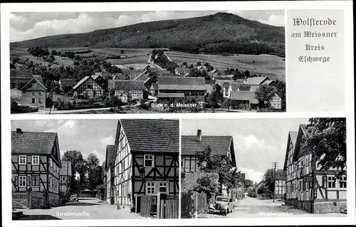 Ak Wolfterode am Meißner Hessen, Blick nach dem Meissner, Straßenpartien