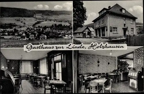 Ak Holzhausen Greifenstein in Hessen, Gesamtansicht, Gasthof zur Linde