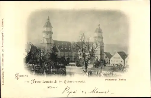 Ak Freudenstadt im Nordschwarzwald, Protestantische Kirche