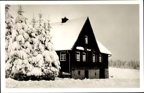 Ak Kniebis Freudenstadt im Nordschwarzwald, Haus Trimborn, Winter, Schneedecke