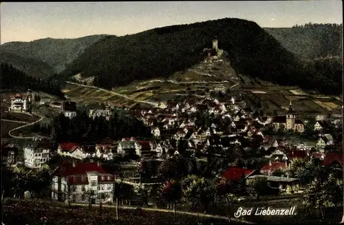 Ak Bad Liebenzell im Schwarzwald, Panorama, Talblick